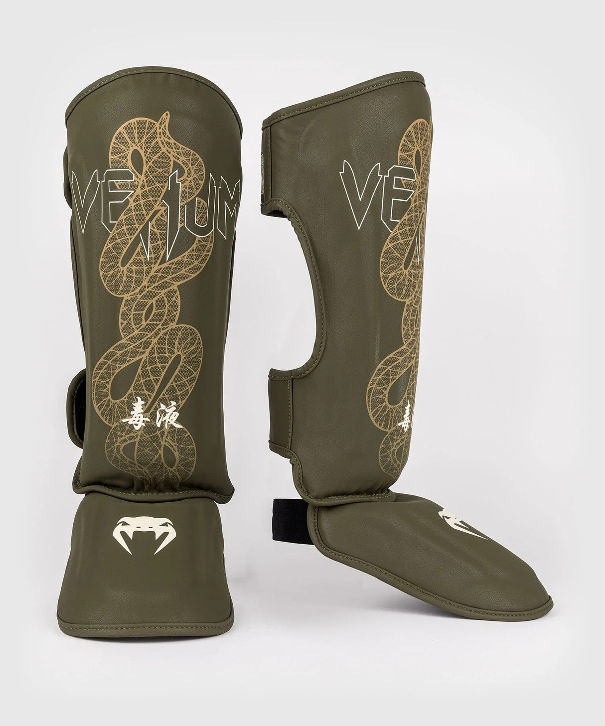 Protège-tibias Venum Serpenti – Kaki/Bronze, VENUM-05757-590