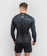 Venum Karate Combat Long Sleeve Rashguard - Black/Grey, VENUM-06227-109