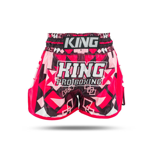 King Classic Muay Thai Shorts - red,  KPB ABSTRACT 2