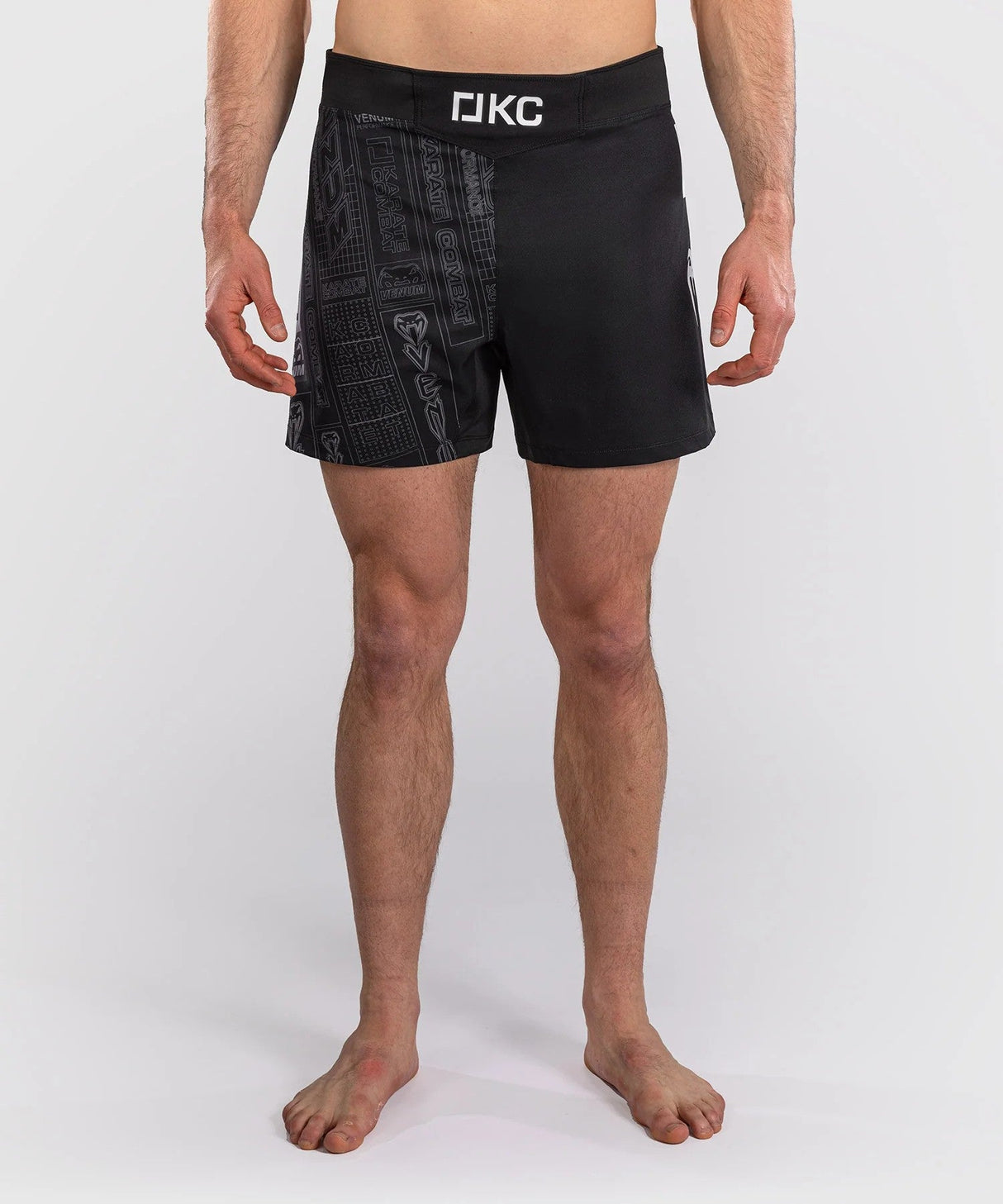 Fight Shorts Venum Karate Combat - Black/Grey, VENUM-06230-109