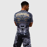 Venum Wolf Atak Short Sleeve Rashguard – Black/Grey, VENUM-06077-109
