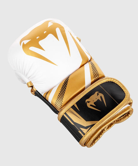 Venum Challenger 3.0 MMA Sparring Gloves – White/Gold, VENUM-03541-520