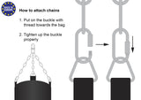 Sac de boxe Fighter professionnel ; 150 cm et 180 cm, diamètre 36 cm - noir/or