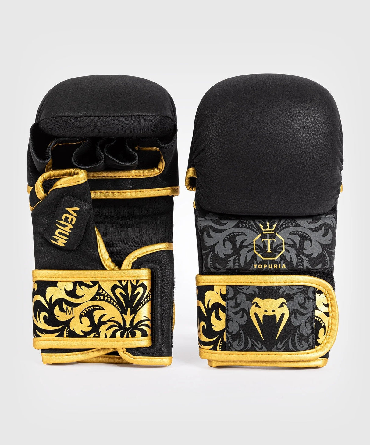 Venum MMA Sparring Gloves Topuria Unmatched, black/gold – VENUM-05580-126
