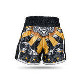 Short King Muay Thai HANYA - noir/jaune, KPB/HANYA GD