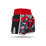 King Muay Thai Shorts Hanya - Negro/Rojo, KPB/Hanya Rd