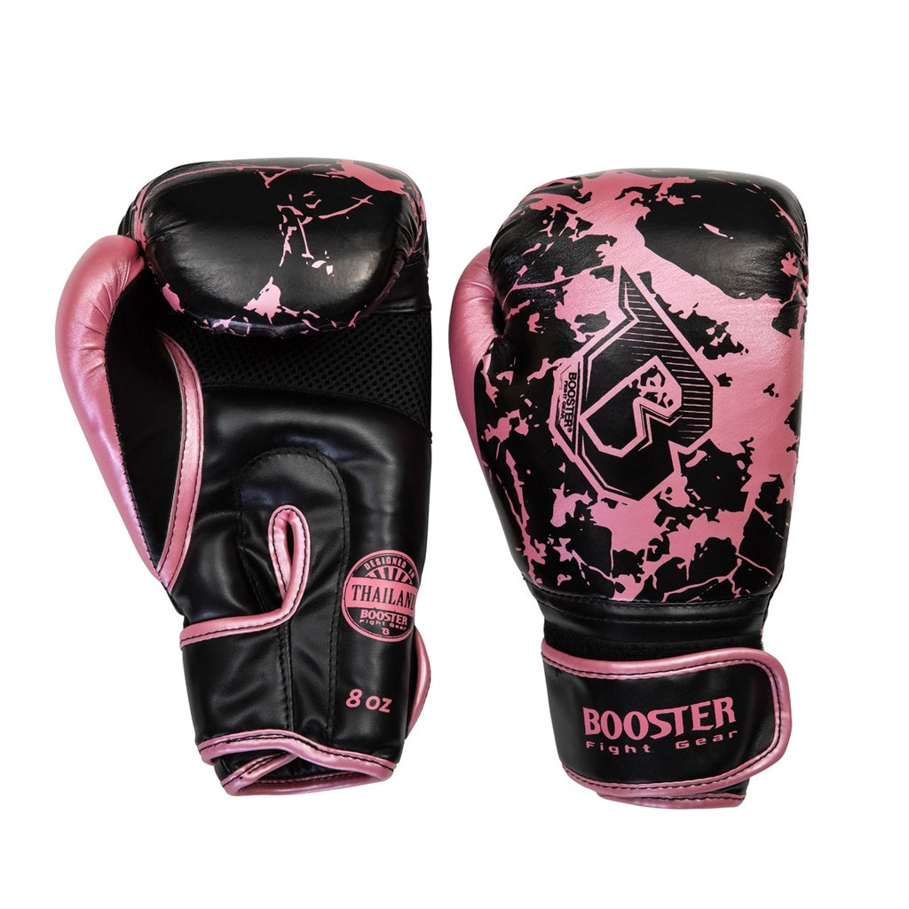 Gants de boxe BOOSTER FIGHT GEAR YOUTH MARBLE, rose/noir