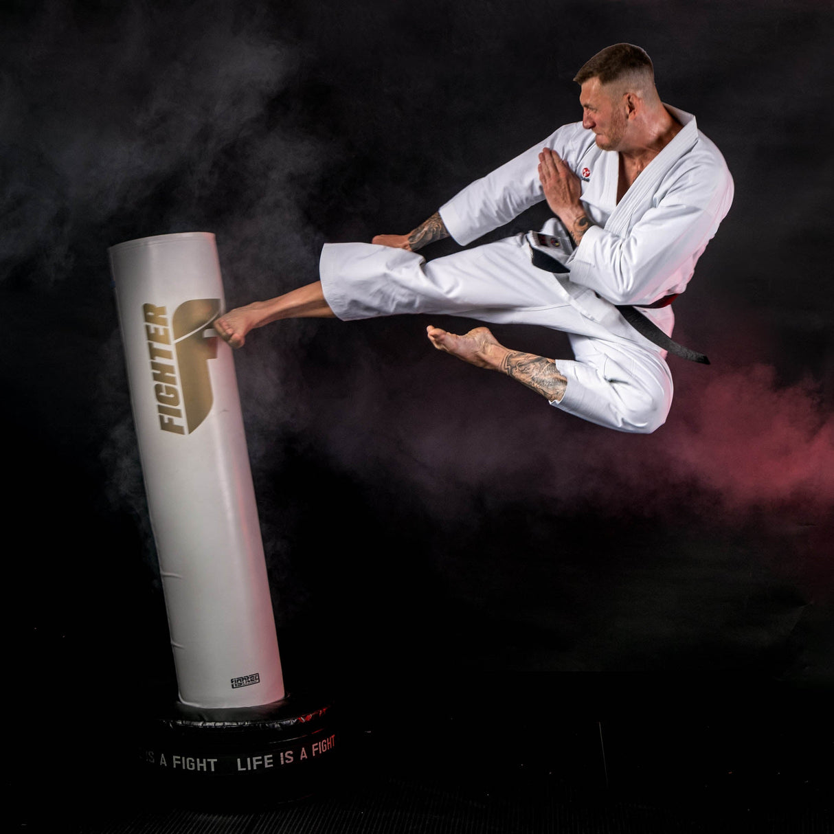 Fighter Classic Free-Standing Boxing Bag - khaki/black, FSBF-EV-1002