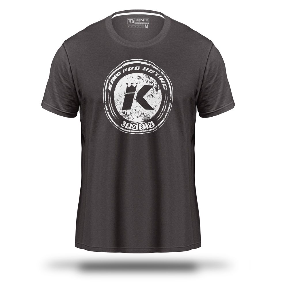 King Pro Boxing Training Shirt - Gray, KPB Logo Gray