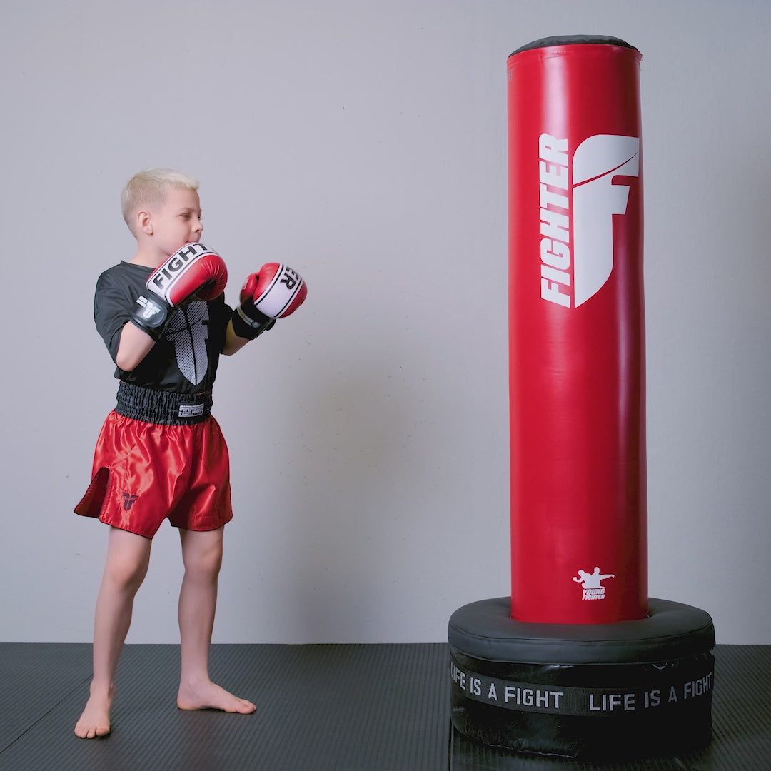 Fighter Free-Standing Boxing Bag YOUNG - white/pink