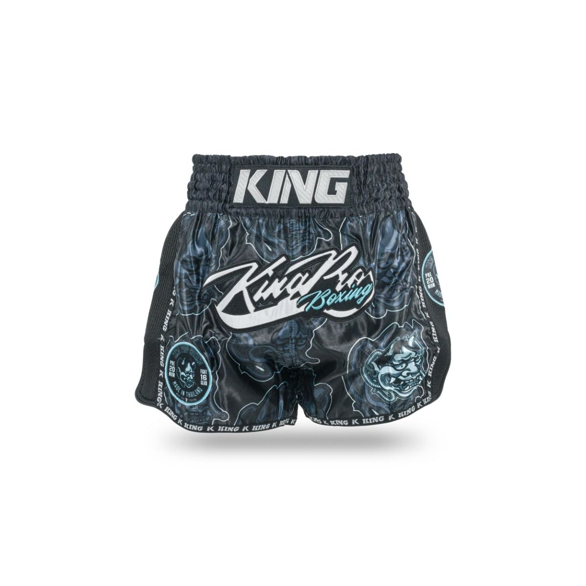 King Muay Thai DEMON Shorts - schwarz/blau, KPB DEMON 3