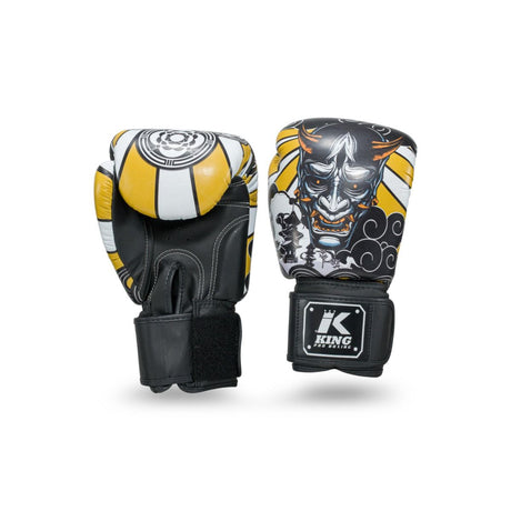Guantes de boxeo King Pro Boxing Hannya - Negro/Amarillo, KPB/BG Hanya GD