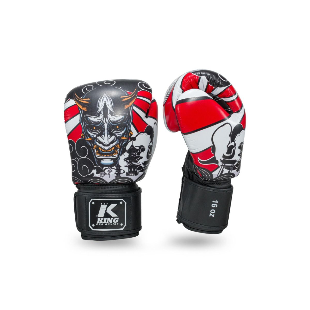 Guantes de boxeo King Pro Boxing Hannya - Negro/Rojo, KPB/BG Hanya Rd