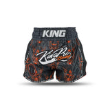 King Muay Thai DEMON Shorts - black/red, KPB DEVIL 4