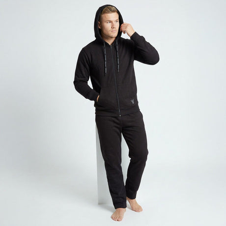 Fighter zip-up hoodie – black, F25HZ-02