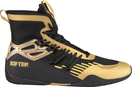 TOP TEN Footworker Boxing Boots – Black/Gold, 1175-9