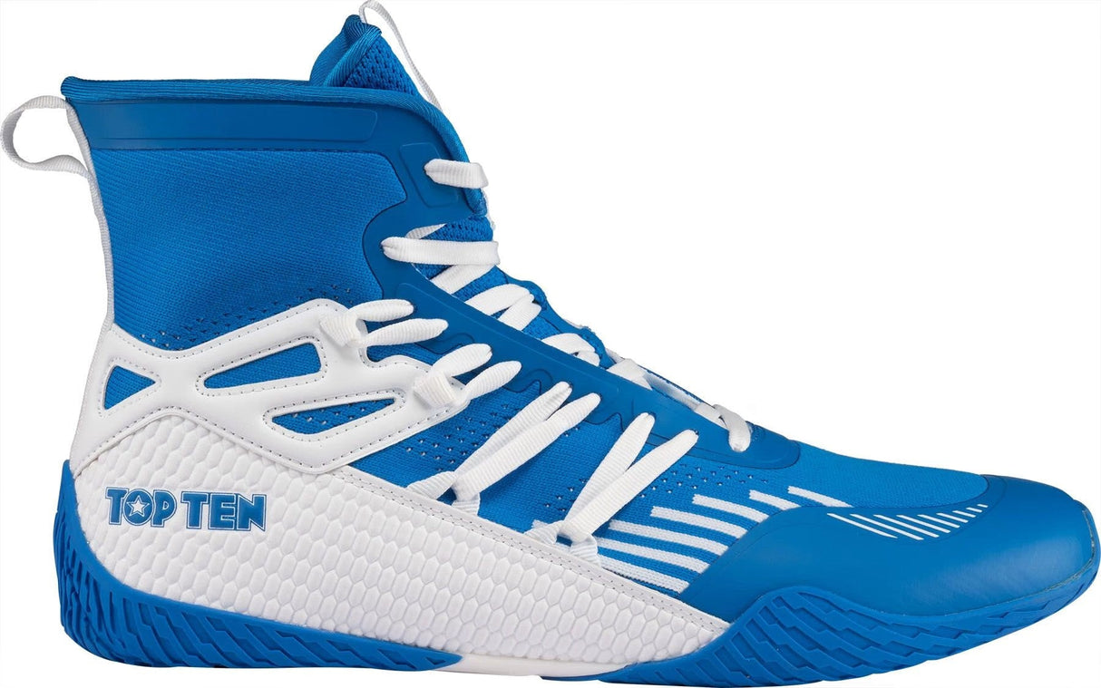 TOP TEN botas de boxeo Footworker – Azul/Blanco, 1175-60