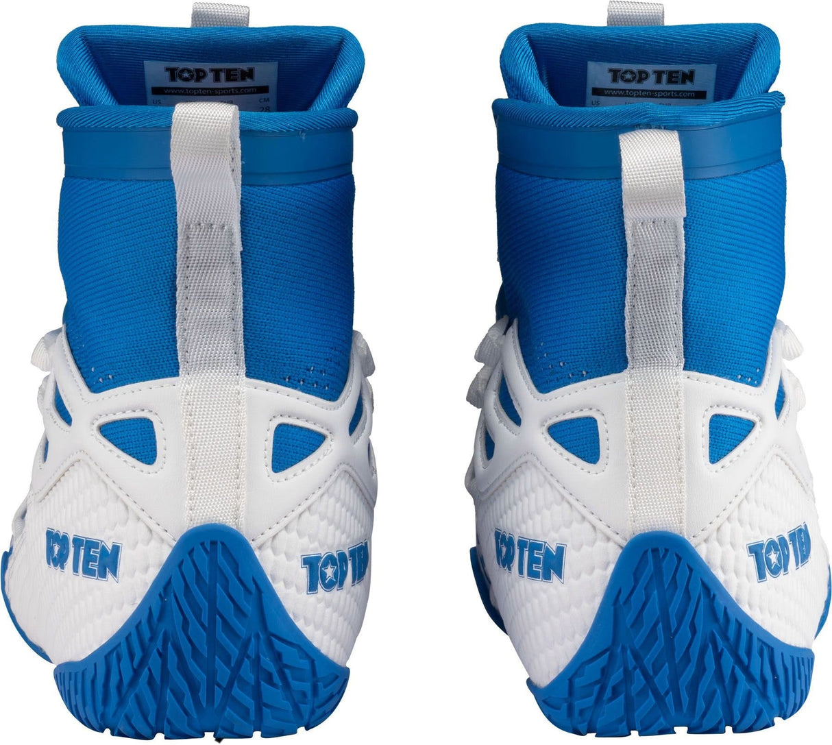 TOP TEN botas de boxeo Footworker – Azul/Blanco, 1175-60