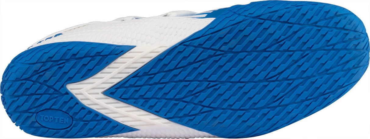 TOP TEN botas de boxeo Footworker – Azul/Blanco, 1175-60