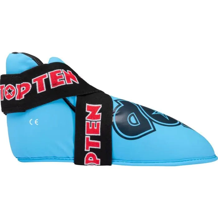 Top Ten Superlight Glossy Foot Protectores con logotipo de Wako - Azul claro, 3067-660