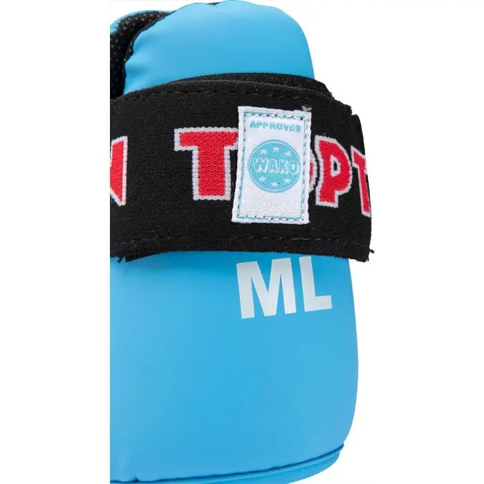 Top Ten Superlight Glossy Foot Protectores con logotipo de Wako - Azul claro, 3067-660