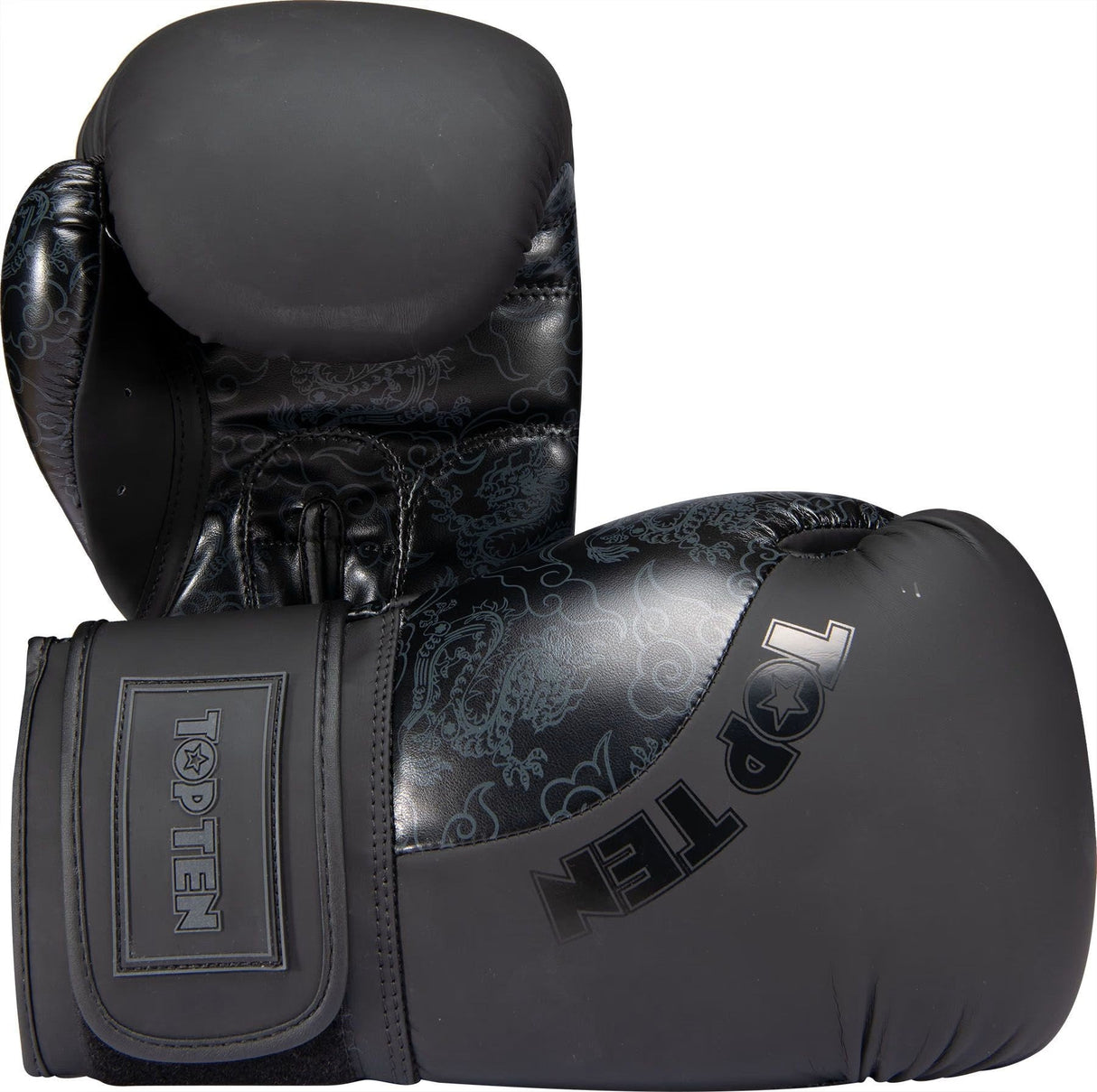 Top Ten “Dragon” Boxing Gloves – Black/Black, 22197-99