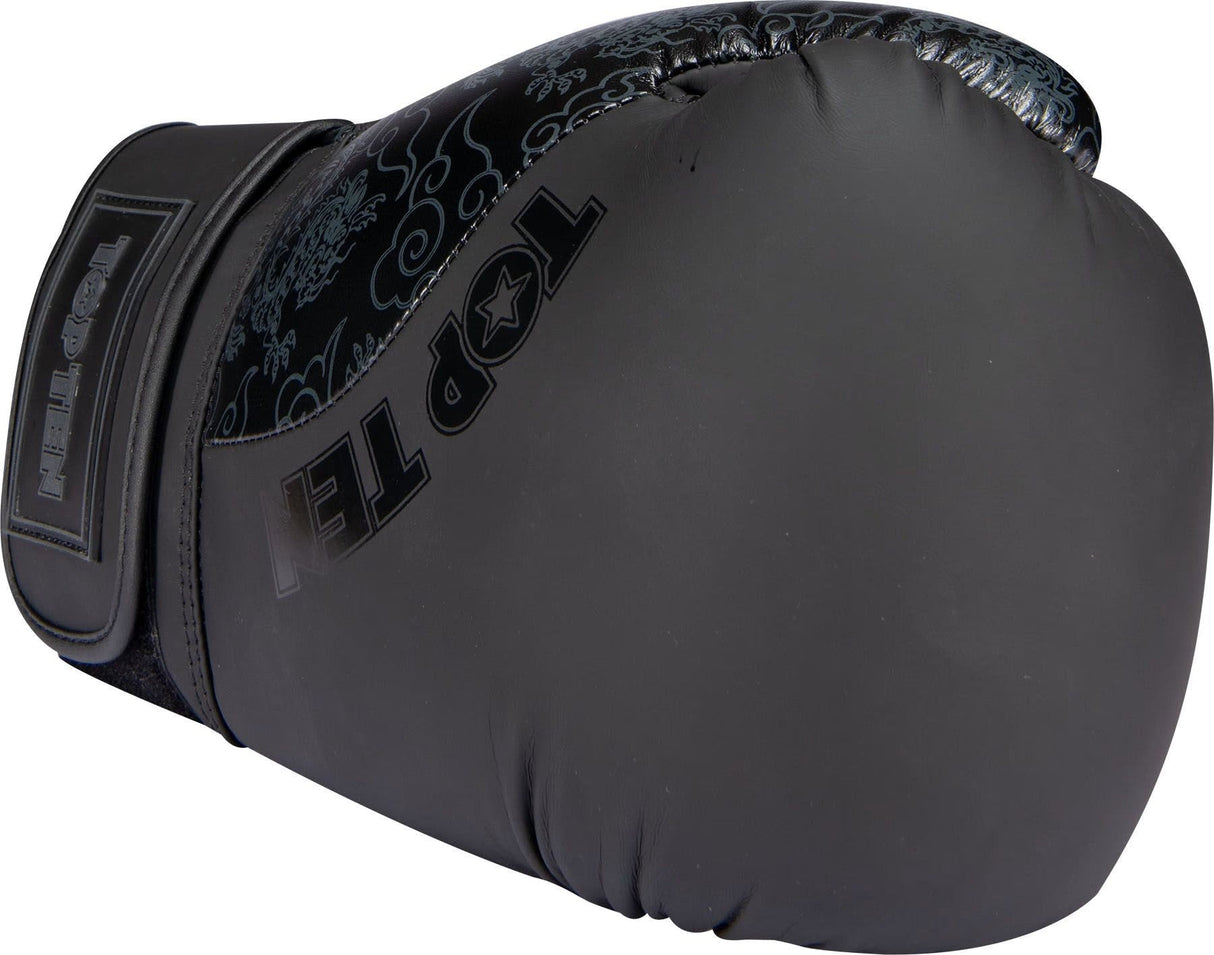 Top Ten “Dragon” Boxing Gloves – Black/Black, 22197-99