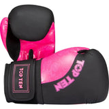 Guantes de boxeo "Dragon" Top Diez - Negro/Pink, 22197-97