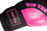 Guantes de boxeo "Dragon" Top Diez - Negro/Pink, 22197-97