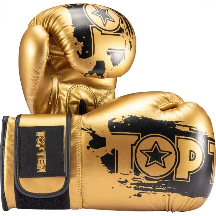 TOP TEN Boxhandschuhe Power Ink Golden Star – gold/schwarz, 22662-29 – Fighters Europe