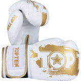 Gants de boxe Top Ten « Power Ink Golden Star » - blanc/or, 22662-1212