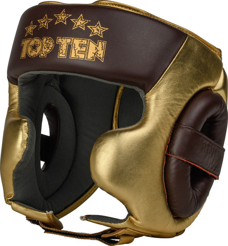 Přilba Top Ten «Prestige» - Hnědá / Zlatá, 4145-2