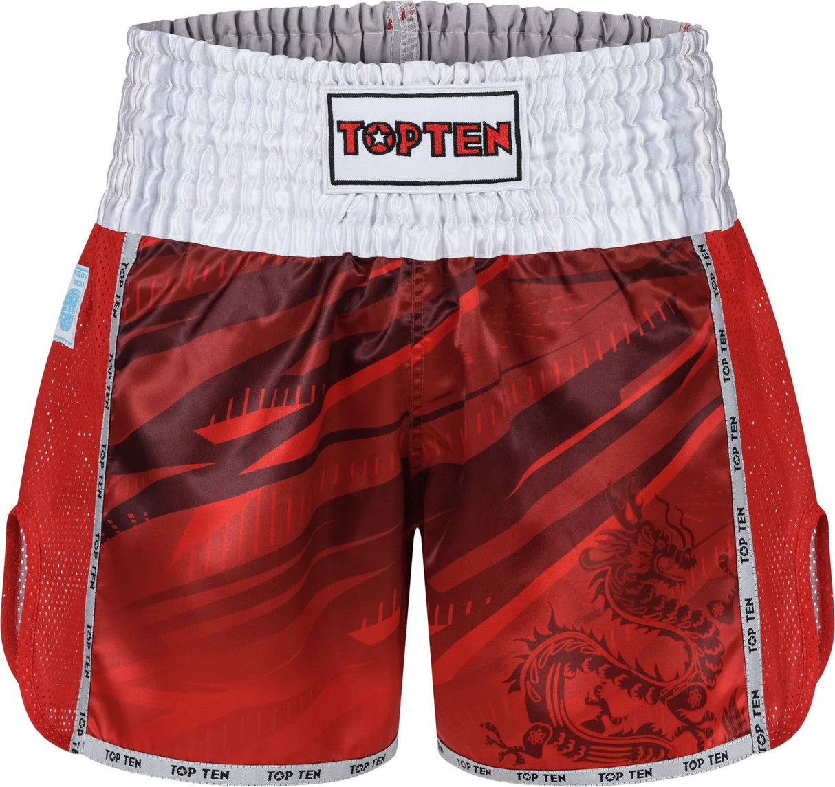 Top Ten “Legacy25” WAKO kickboxing shorts – red, 18643-4