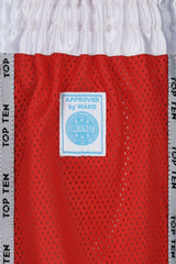 Top Ten “Legacy25” WAKO kickboxing shorts – red, 18643-4