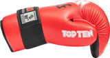 TOP TEN ITF-Handschuhe mit offener Handfläche – Rot – 21653-4