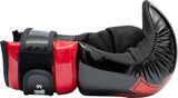 TOP TEN BLOCK Handschuhe mit offener Handfläche – Schwarz/Rot – 21656