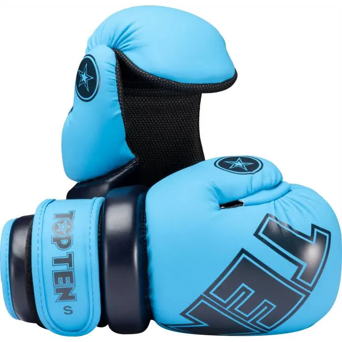 hellblaue handschuhe TOP TEN Glossy Block Open Handschuhe – hellblau, 21656-660 – Fighters Europe