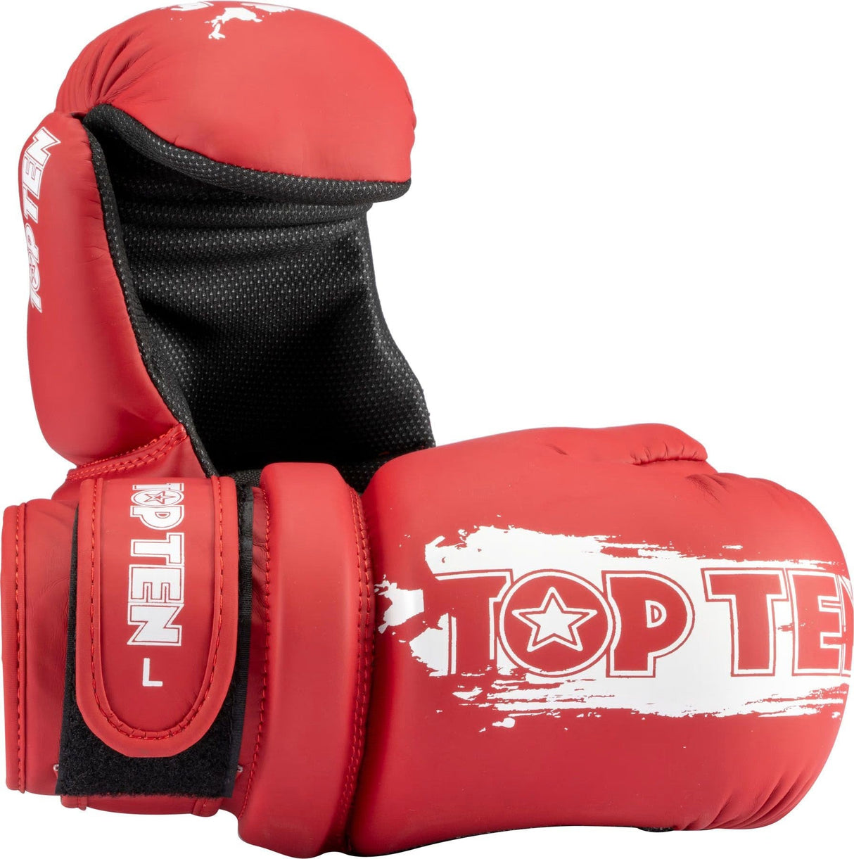 TOP TEN „Power Ink“ Handschuhe mit offener Handfläche – Rot – 21654-4