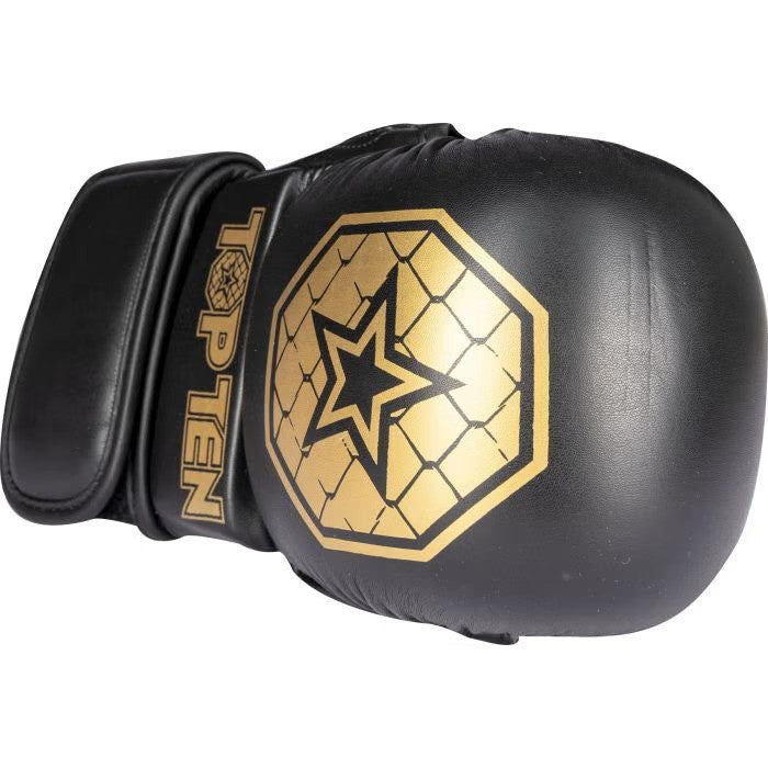 TOP TEN Contender MMA-Handschuhe – Schwarz/Gold – 23342-9