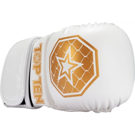Top-Ten-Contender-MMA-Handschuhe – Weiß/Gold – 23342-1