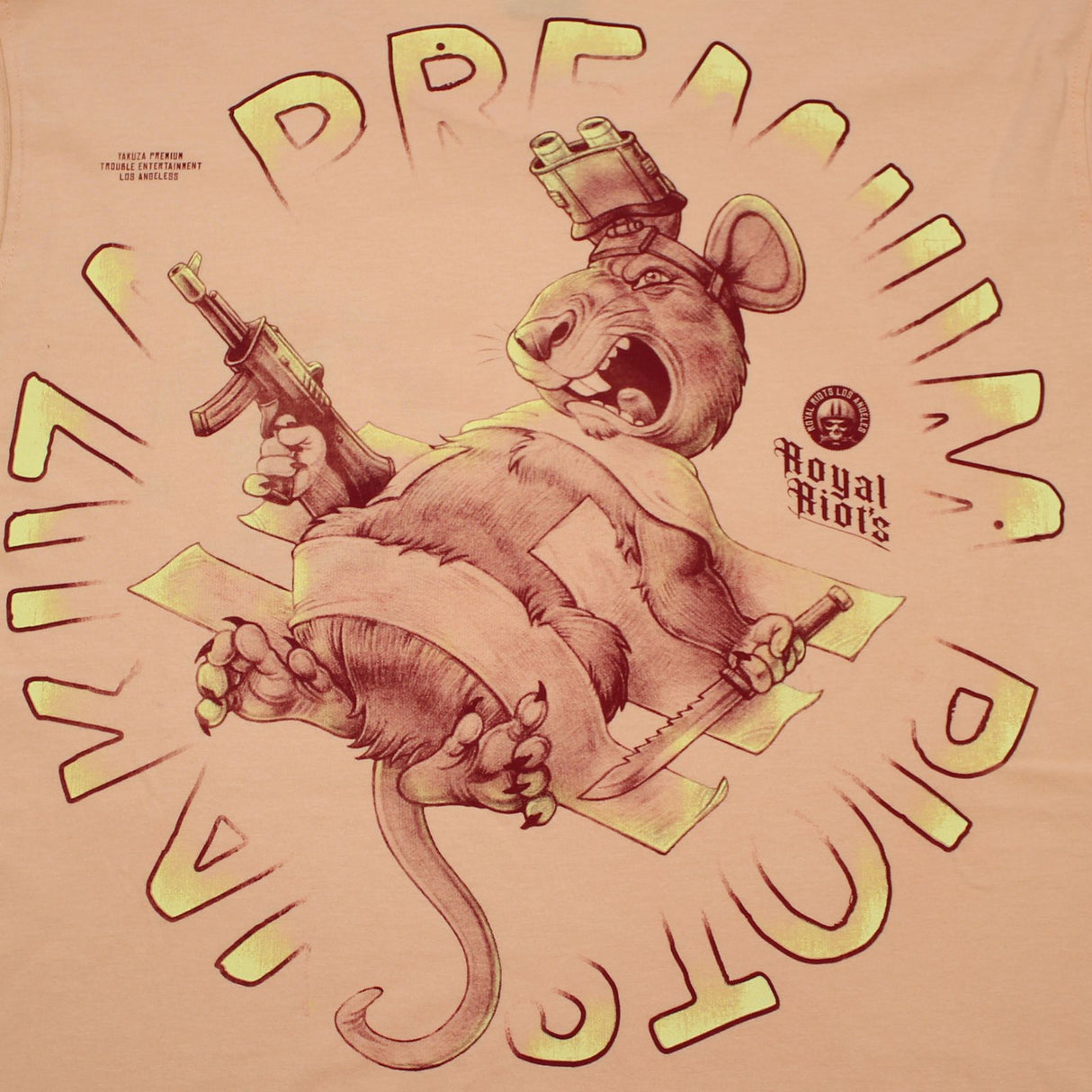 T-shirt premium Yakuza - orange crème, 3709