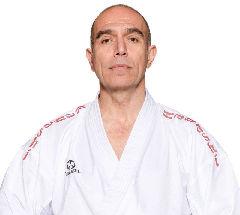 Hayashi kumite kimono AirDeluxe - WKF approved, white/red, 0474-11