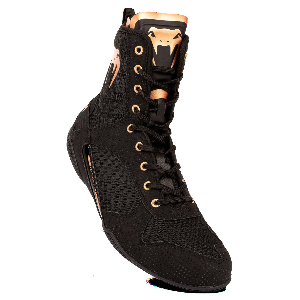 Venum Elite boxing shoes - black/gold
