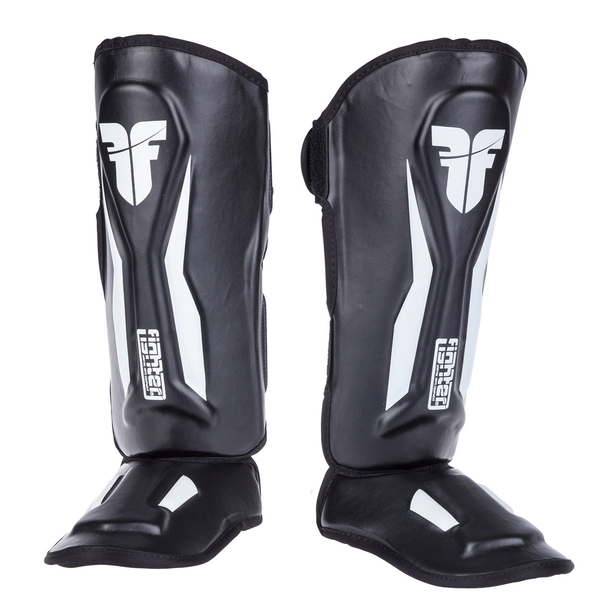 Fighter Shinguards Thai Ergo - Schwarz/Weiß, FSG -004BW