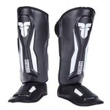 Fighter Shinguards Thai Ergo - Schwarz/Weiß, FSG -004BW