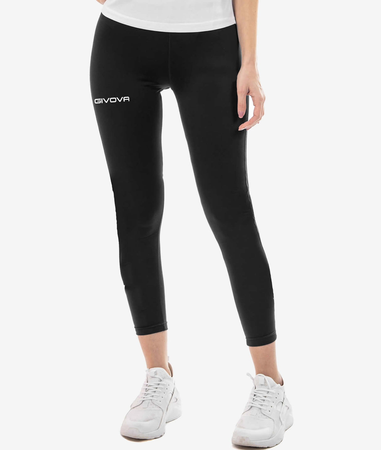 Medias de compresión delgados de Givova: negro P005blk