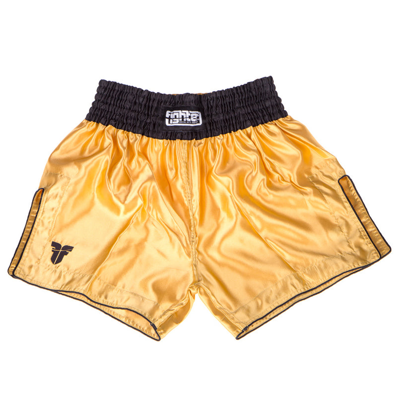 Fighter Thai Trunks Bangkok Plain - gold/black, FP05