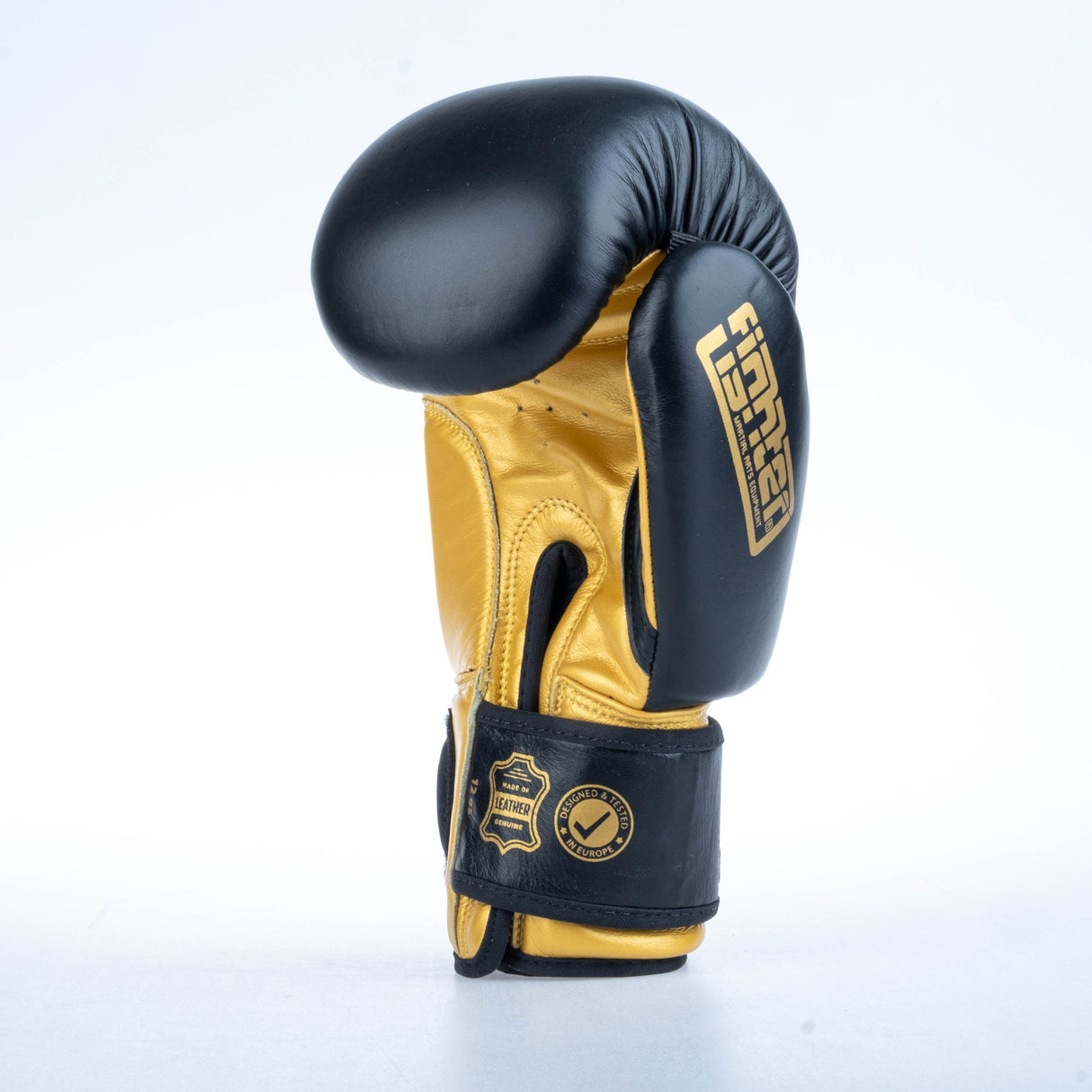 Gants de boxe Fighter ronds - noir/or, 1376-RNDXG