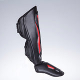 Fighter Shinguards Thai Ergo - Schwarz/Rot, FSG -004BR