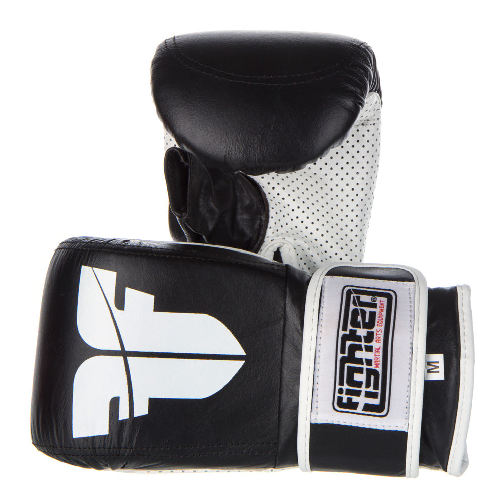 Guantes de bolsa de combate velcro - negro/blanco, je -perf